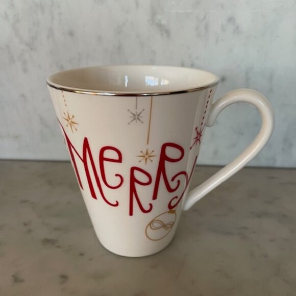 LENOX Mug Eat Drink Be Merry 10 ounces - Picture 1 of 11